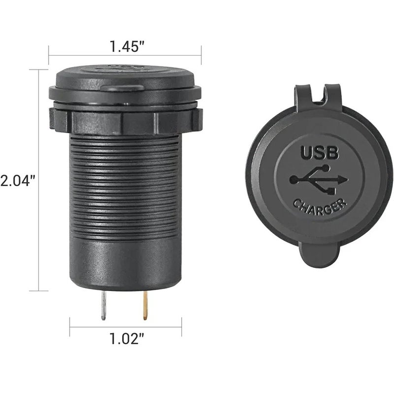 Bluejw 12V Car Charger Socket USB Outlet with Power Switch - Waterproof Multi USB C Fast Automobile Charger Adapter - Image 3